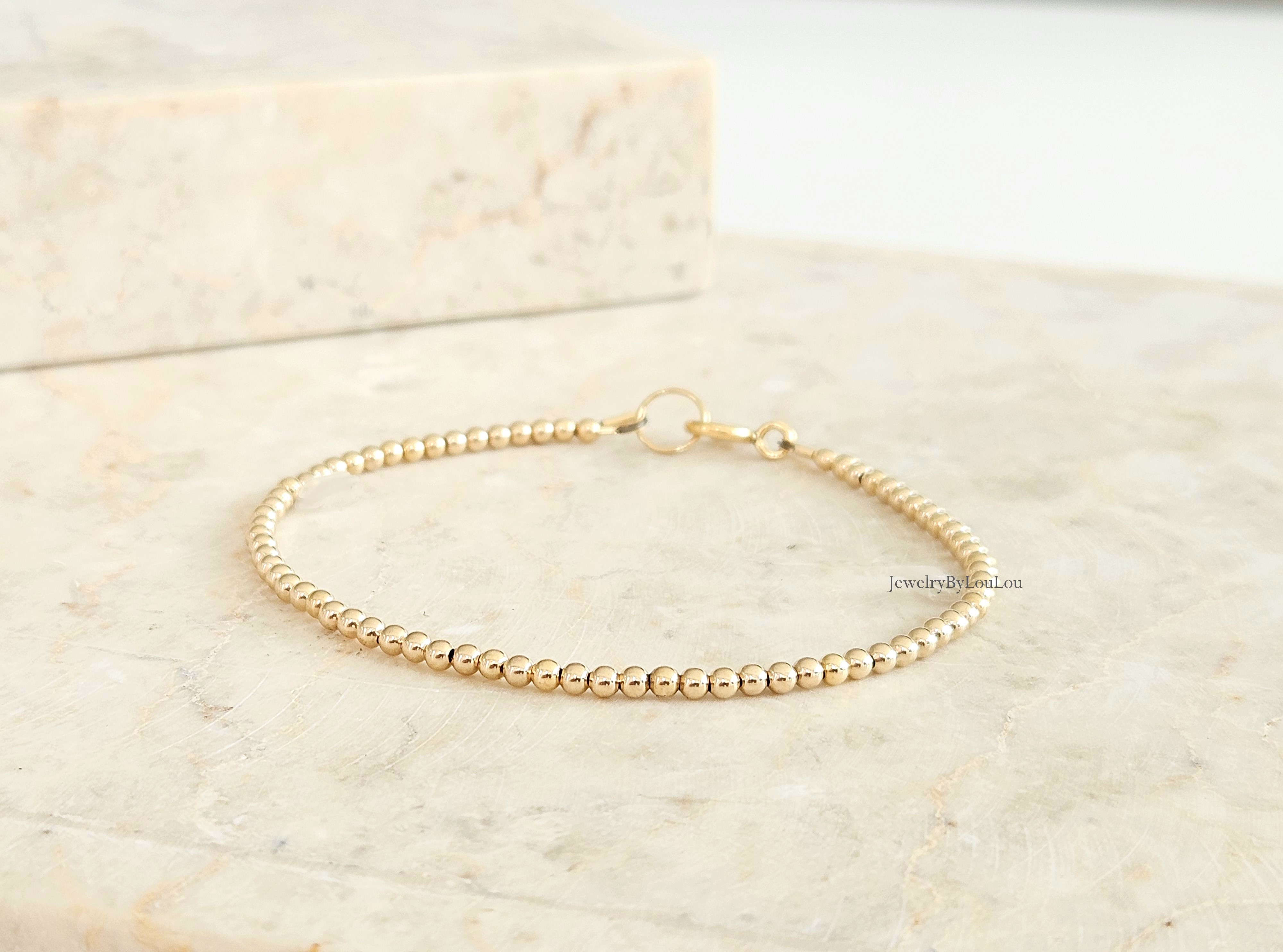 14k goldfilled kralen armband 2,5mm