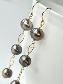 Zoetwaterparel oorbellen  14k goldfilled & 925 sterling zilver