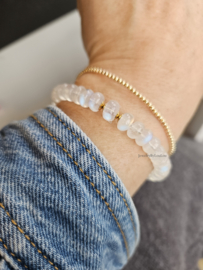 Maansteen armband, 14k goldfilled & 925 sterling zilver