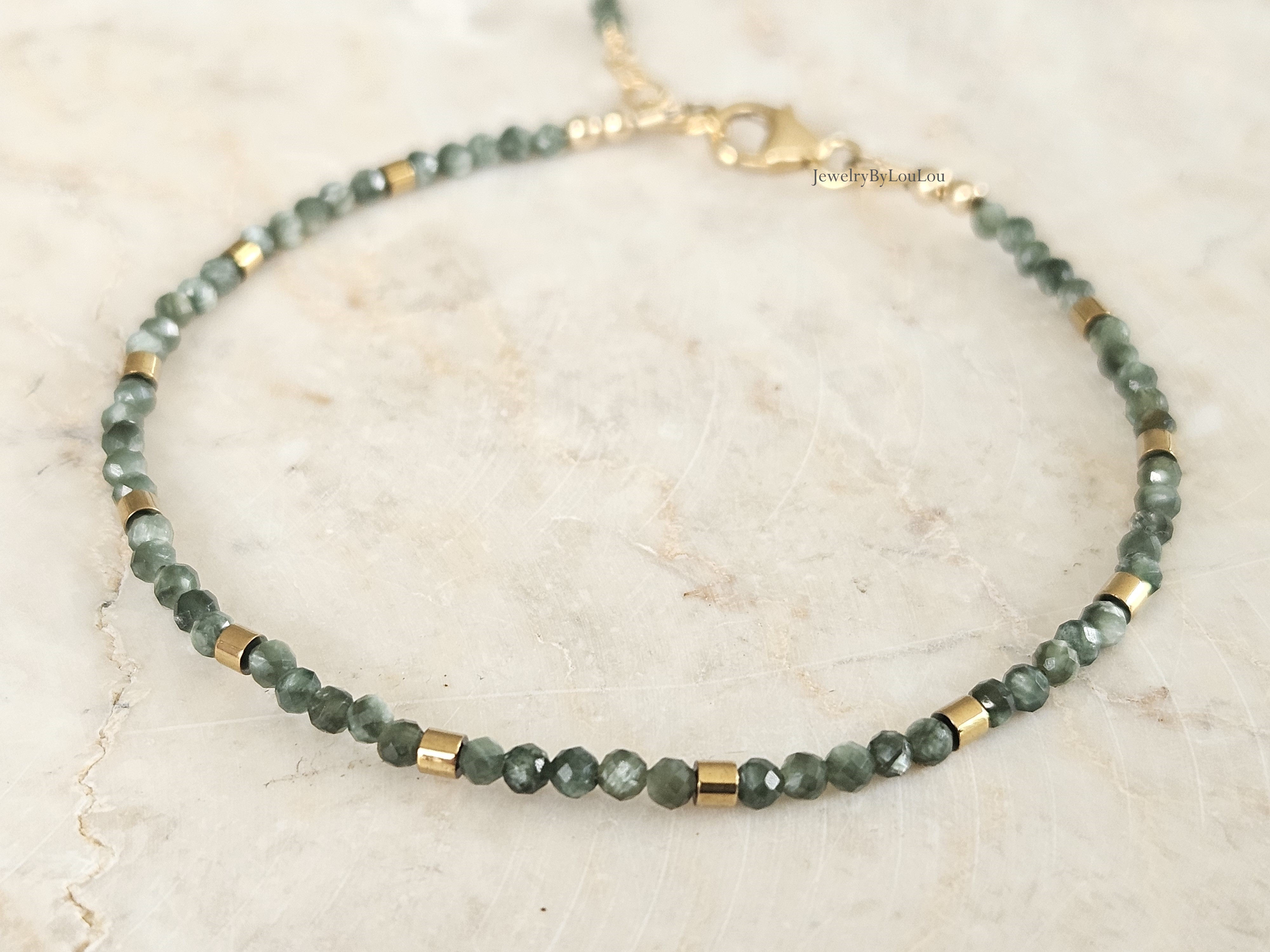 Fijn Serafiniet kralen armband, 14k goldfilled - 925 sterling zilver