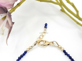 Lapis Lazuli  kralen armband, leverbaar 14k goldfilled - 925 sterling zilver