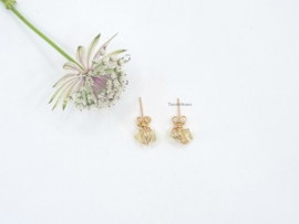 Lemon quartz studs oorbellen, leverbaar in 14k goldfilled & 925 sterling zilver