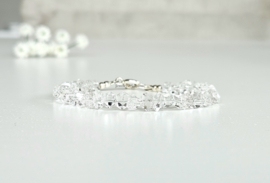 Herkimer diamaond bracelet, 14k goldfilled & 925 sterling silver