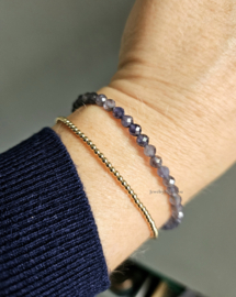 Ioliet kralen armband, 14k goldfilled - 925 sterling zilver