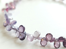 Rare Lavender Spinel Gemstone beaded Bracelet,  14k goldfilled & 925 sterling silver
