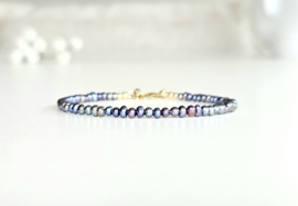Peacock zoetwaterparel kralen armband, 14k goldfilled & 925 sterling zilver