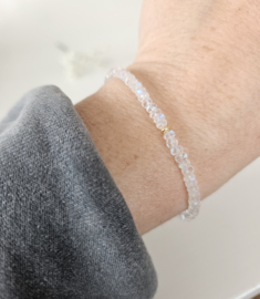 Maansteen armband, 14k goldfilled & 925 sterling zilver