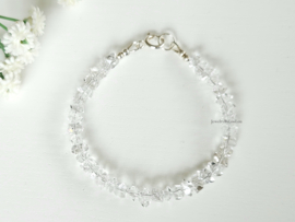 Herkimer diamaond bracelet, 14k goldfilled & 925 sterling silver