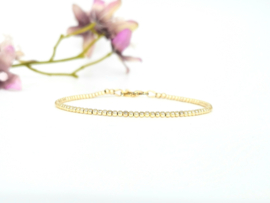 14k goldfilled kralen armband 2mm