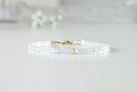 Maansteen armband, 14k goldfilled & 925 sterling zilver