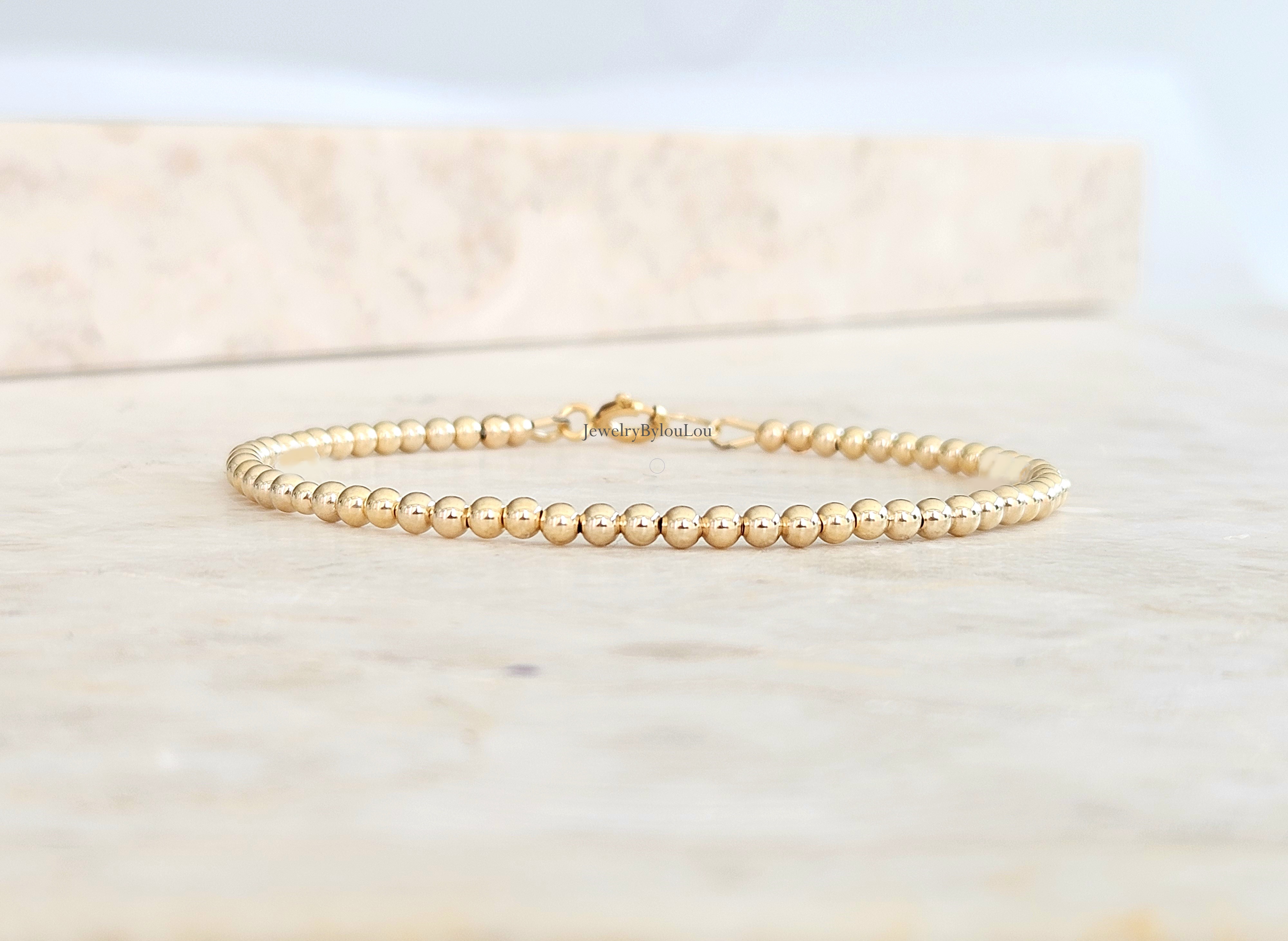 14k Goldfilled beaded bracelet 3mm