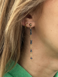 Peacock freshwater pearls14k goldfilled & 925 sterling silver