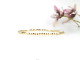 14k goldfilled kralen armband facet geslepen 2mm