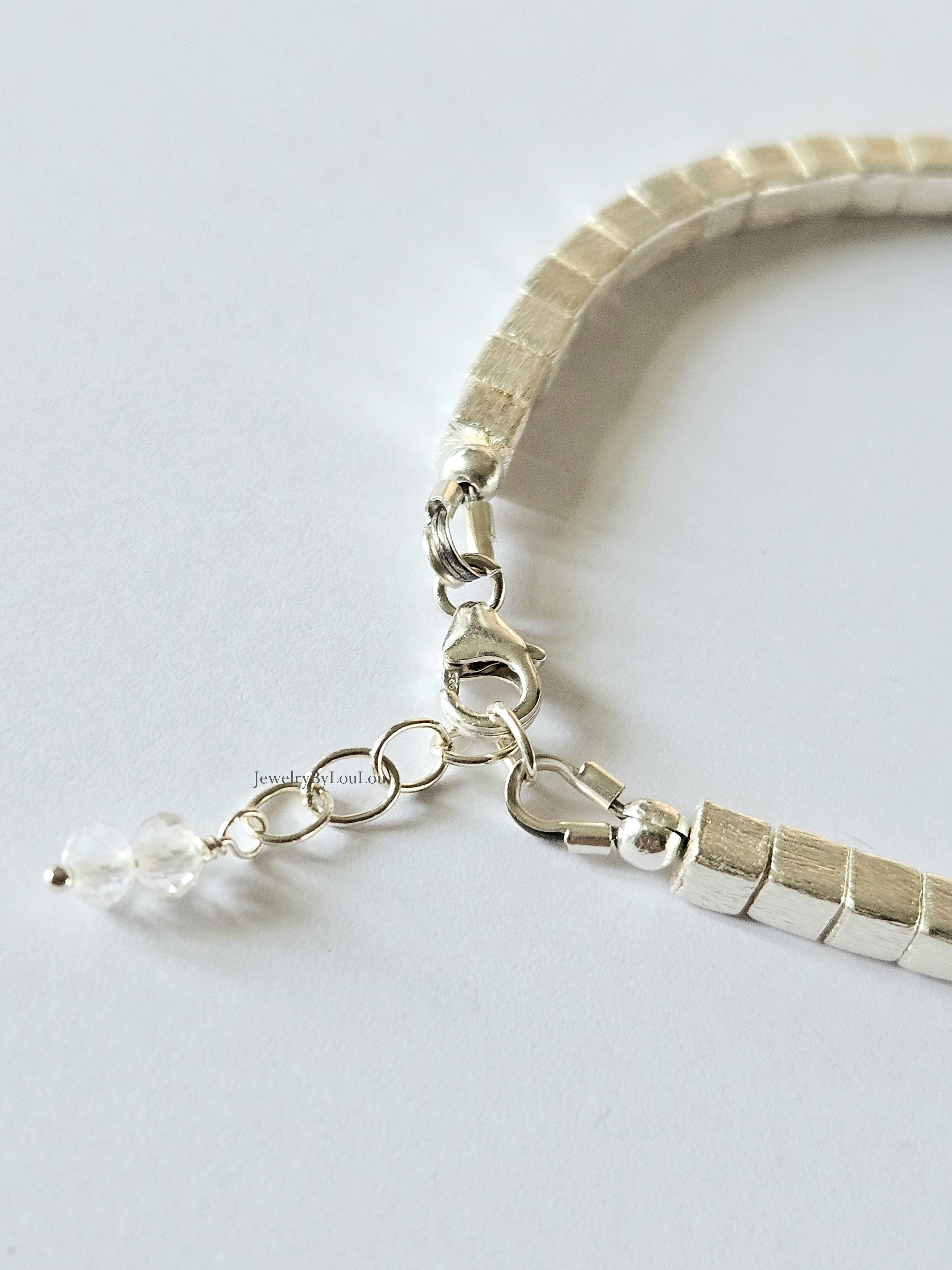 Zwaar 925 sterling zilver kralen armband 4mm, geborsteld zilver