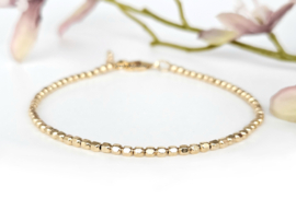 14k goldfilled kralen armband facet geslepen 2mm