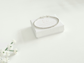 925 sterling silver beaded bracelet 2.5mm