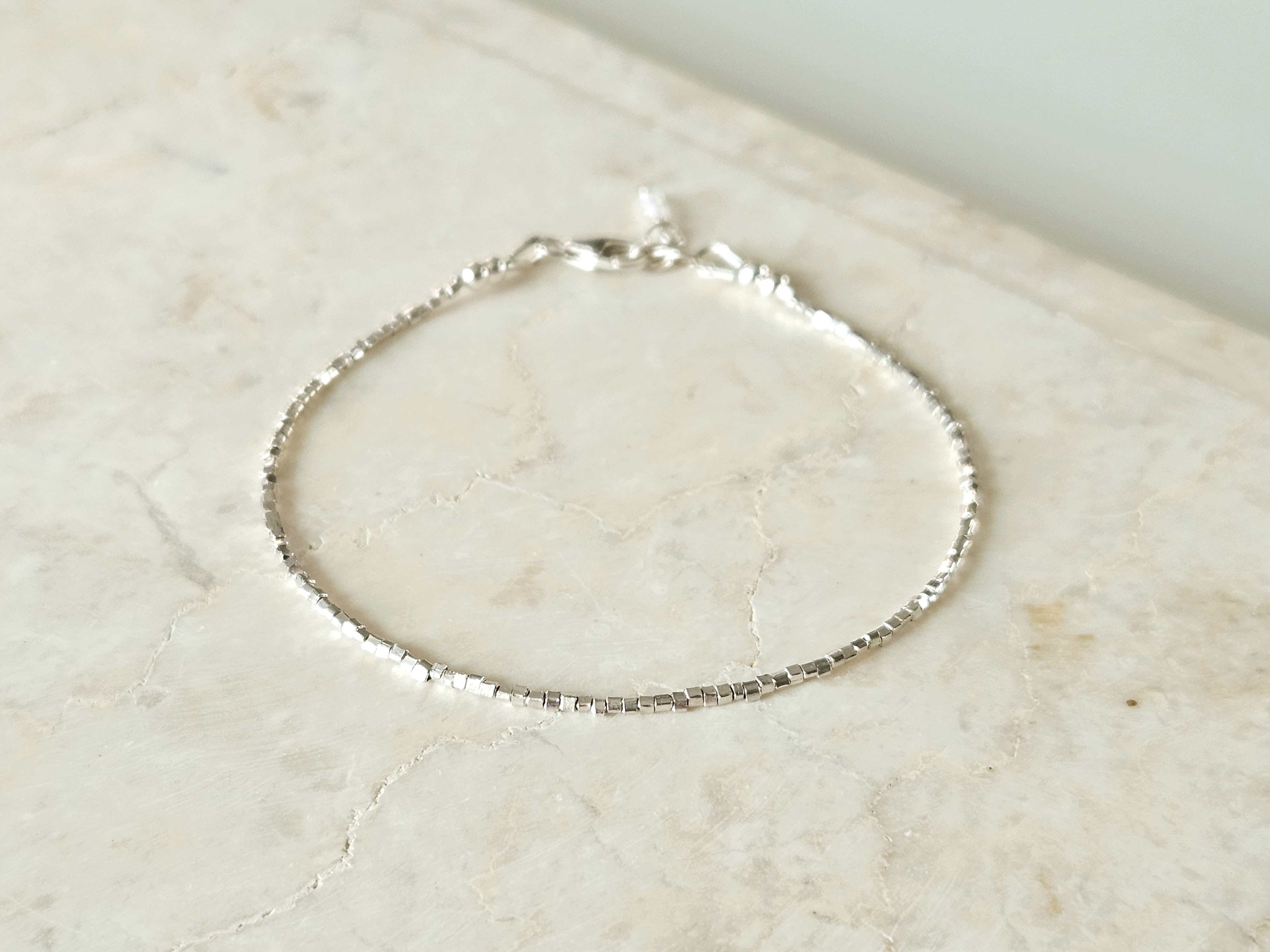 925 sterling zilver hill tribe kralen armband 1mm