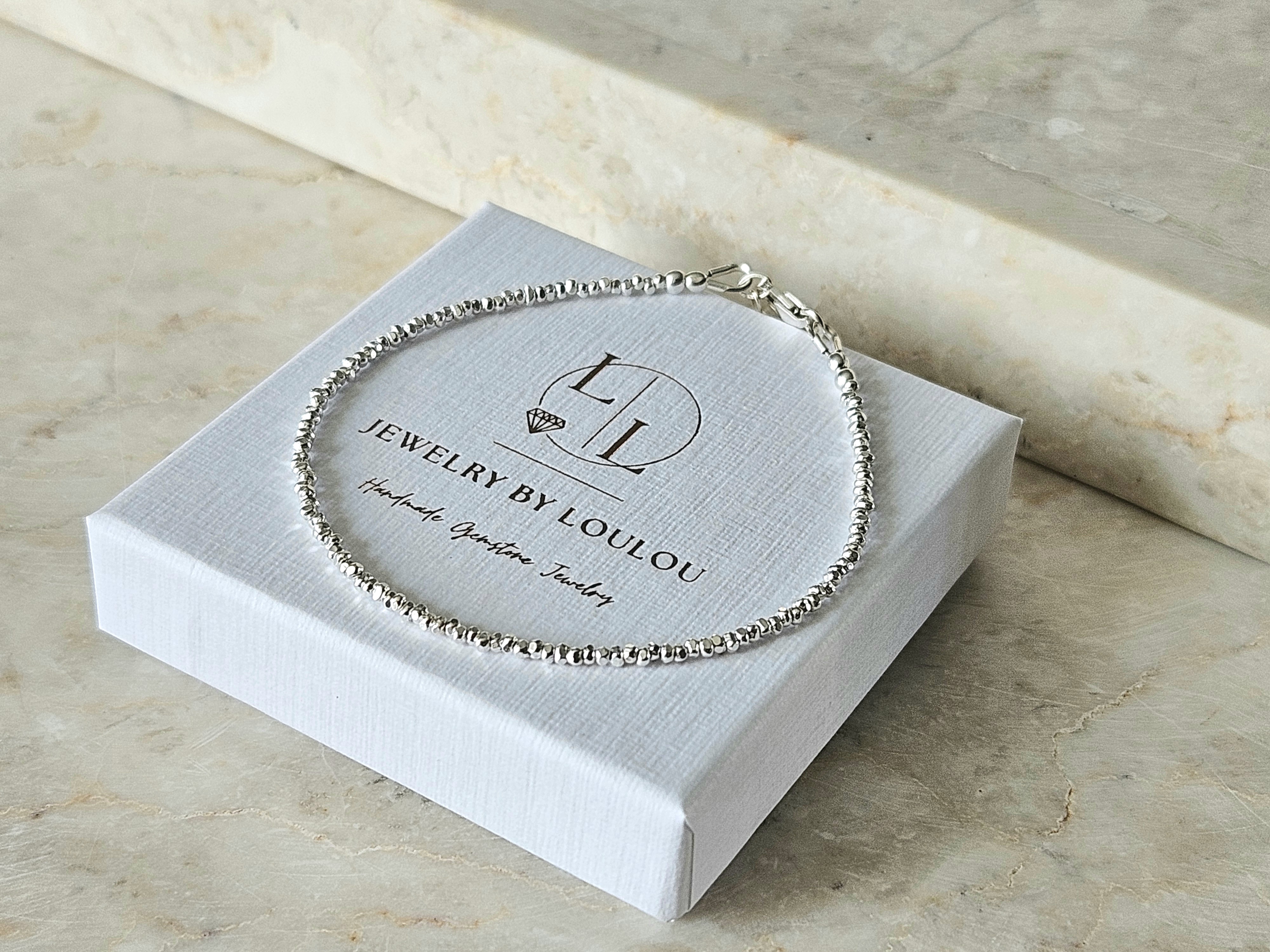925 sterling zilveren Hill Tribe kralen armband, leverbaar met sluiting - elstiek