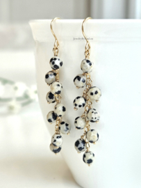 Dalamatiën Jasper earrings  14k goldfilled & 925 sterling silver