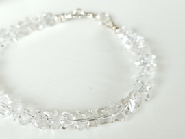 Herkimer diamaond bracelet, 14k goldfilled & 925 sterling silver