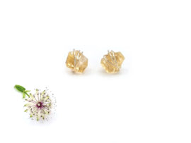 Citrien studs oorbellen, leverbaar in 14k goldfilled & 925 sterling zilver