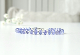 Tanzanite beaded bracelet 14k goldfilled - 925 sterling silver
