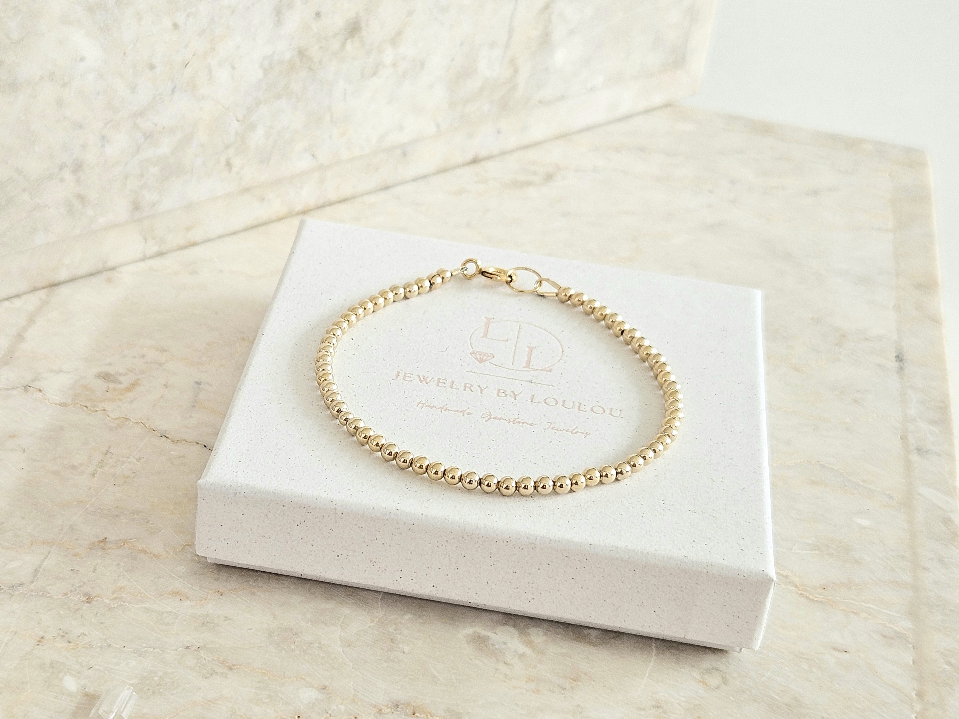 14k Goldfilled beaded bracelet 3mm