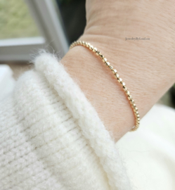 14k goldfilled kralen armband facet geslepen 2mm