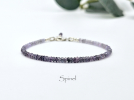 Zeldzame Violet Spinel kralen armband, leverbaar 14k goldfilled - 925 sterling zilver