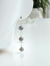 Zoetwaterparel oorbellen  14k goldfilled & 925 sterling zilver