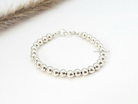 925 sterling zilver kralen armband 6mm