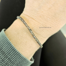 Groene Saffier armband,  14k goldfilled - 925 sterling zilver