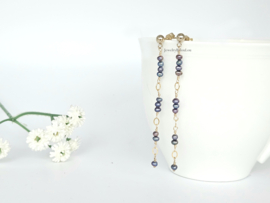 Peacock freshwater pearls14k goldfilled & 925 sterling silver