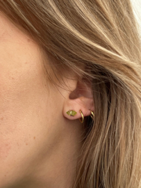 Peridot stud earrings  14k goldfilled & 925 sterling silver