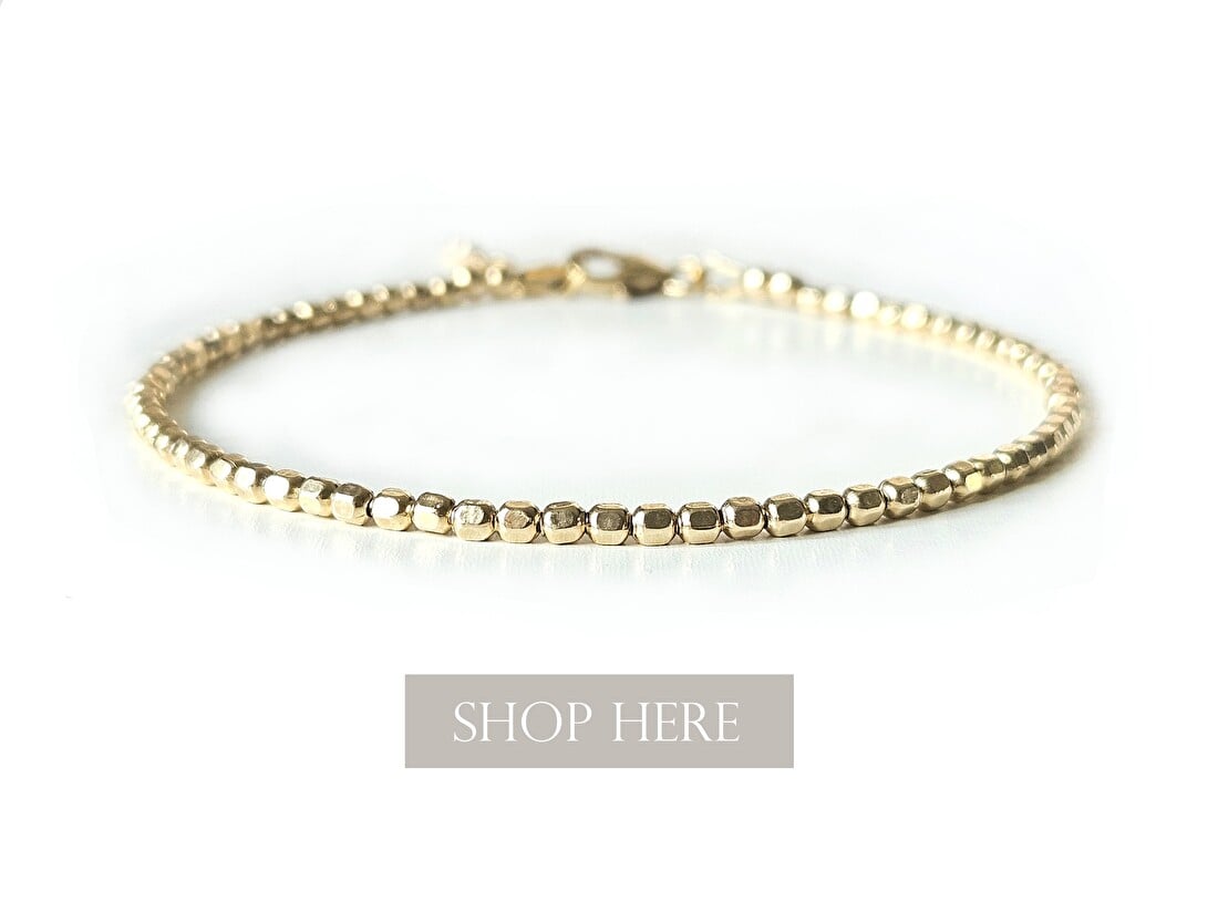 Basis kralen armband 14k goldfilled 925 sterling zilver waterproof jewelrybyloulou
