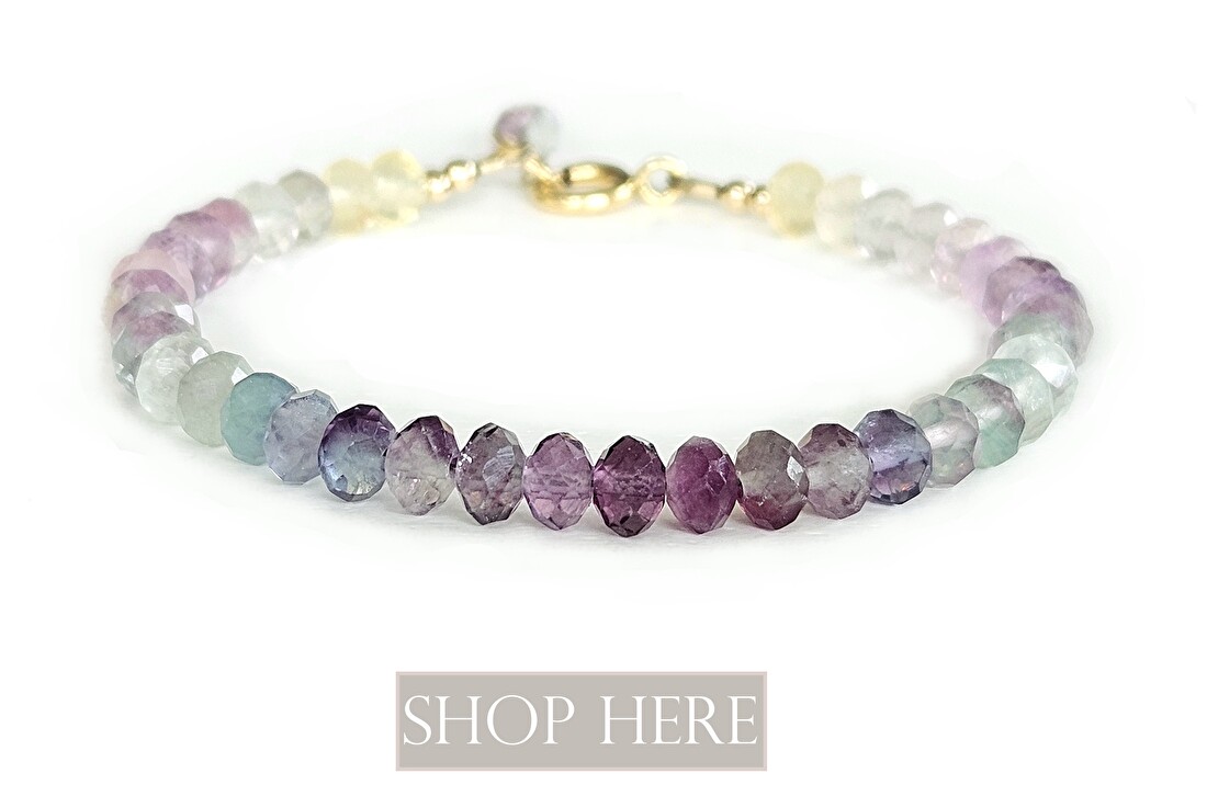 fluoriet-armband-handgemaakt-925 sterling zilver-14k goldfilled-sieraden-edelstenen-kralen