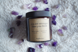 Self-love candle | You are stronger than you think | Amethyst | Scented soy gemstone candle