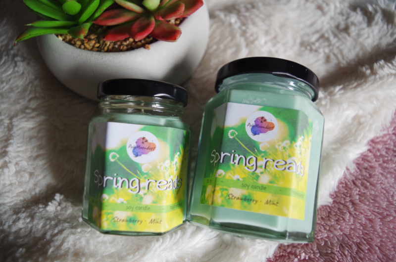 Spring Reads Candle