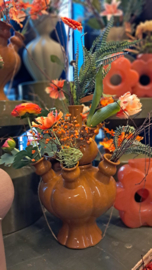 Zijden boeket in tulpenvaas