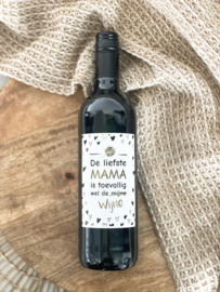 Wijnfles Rood – Liefste Mama