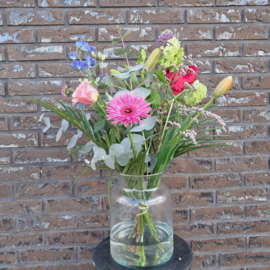 Moederdag boeket -kleurrijk plukboeket met 🩷-