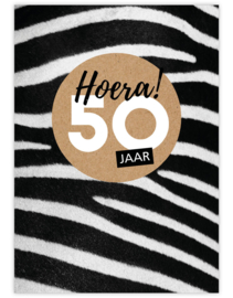 hoera 50 - Ansichtkaart - giveX