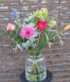 Moederdag boeket -kleurrijk plukboeket met 🩷-