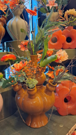 Zijden boeket in tulpenvaas