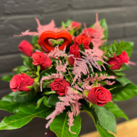 Rozen boeket met hartje ❤️