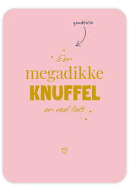 Een mega dikke knuffel- Ansichtkaart - friends