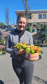 Bloemen taartje -ORANJE-