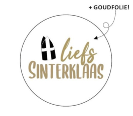 Stickerset 'Liefs Sinterklaas' wit