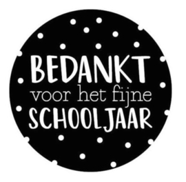 Stickerset 'Bedankt voor het schooljaar' zwart