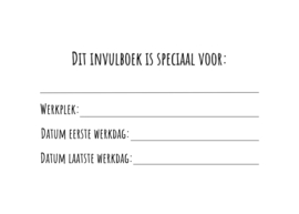 Afscheid collega invulkaarten A5